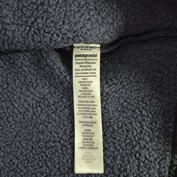 Patagonia Better Sweater Womens Large Blue Zippered Chore Jacket 26115 NEW - Picture 4 of 9